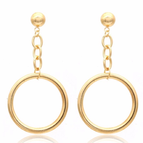 🎈Beautiful geometric round dangle earrings. - Picture 2 of 4